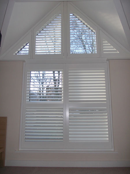 Special Shape Plantation Shutters installed North London by Select Shutters